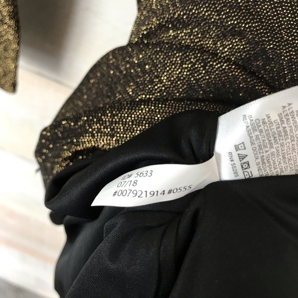 Express Gold Metallic Fit Flare Party Dress XS - Picture 8 of 8